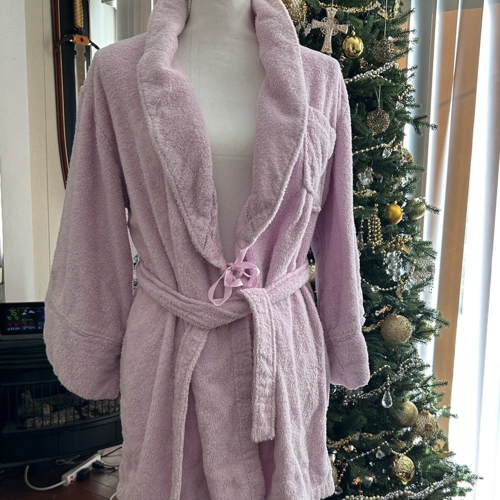 🔥Xhilaration Women's Pink Terry Robe Sz S/M